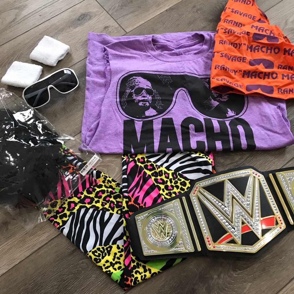 Men’s wrestling Macho Man Halloween costume